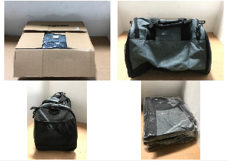 5 X BAG BASE SMALL TRAVEL BAGS WITH MULTIPLE POCKETS IN GREY MARL: LOCATION - J7