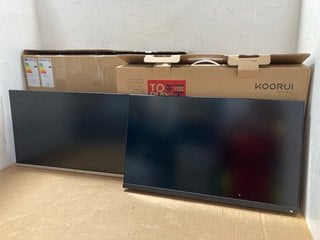 KOORUI 27 INCH QHD GAMING MONITOR - MODEL: 27E1QA TO ALSO INCLUDE DELL P SERIES 24 INCH GAMING MONITOR - MODEL: P2422H - COMBINED RRP £292: LOCATION - J15