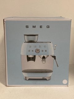 SMEG BEAN TO CUP COFFEE MACHINE IN WHITE MODEL:EGF03WHUK - RRP £699: LOCATION - FRONT BOOTH