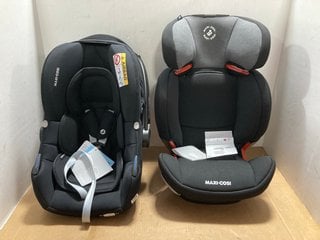 MAXI COSI CABRIOFIX I-SIZE CHILDRENS CAR SEAT IN BLACK TO ALSO INCLUDE MAXI COSI RODIFIX AIR PROTECT CAR SEAT IN BLACK: LOCATION - J17