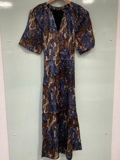 WHISTLES WOMENS MARLOW DASHED SPOT PRINT DRESS IN MULTI UK SIZE 6 - RRP £169: LOCATION - FRONT BOOTH