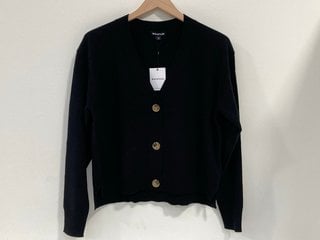 WHISTLES WOMENS CASHMERE CARDIGAN IN BLACK UK SIZE SMALL - RRP £189: LOCATION - FRONT BOOTH