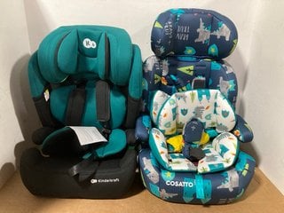 COSATTO ZOOMI GROUP 123 CAR SEAT DRAGON KINGDOM DESIGN TO INCLUDE KINDERKRAFT TODDLER CAR SEAT IN GREEN/BLACK: LOCATION - I13