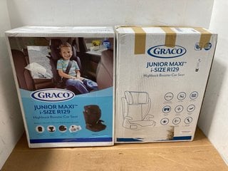 2 X GRACO JUNIOR MAXI I-SIZE R129 CAR SEATS IN BLACK: LOCATION - I11