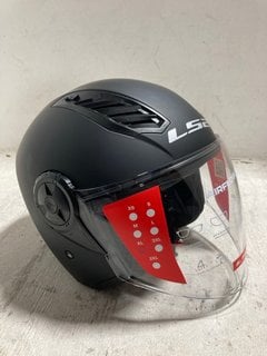 LS2 HELMETS SOLID MATT BLACK HELMET - MODEL LS2 OF616 AIRFLOW 2: LOCATION - I5