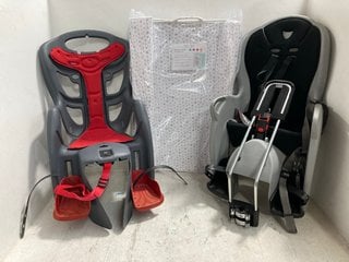 3 X BABY ITEMS TO INCLUDE 2 X BABY BIKE SEATS: LOCATION - I3