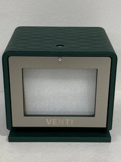 VENTI DOUBLE WATCH WINDER IN GREEN LEATHER - RRP £579: LOCATION - FRONT BOOTH