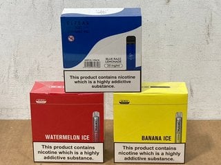 3 X BOXES OF VAPES TO INCLUDE BOX OF 10 SKE CRYSTAL BAR DISPOSABLE VAPES (20MG) - 600 PUFFS IN BANANA ICE FLAVOUR - BBE: 01.08.2026 (PLEASE NOTE: 18+YEARS ONLY. ID MAY BE REQUIRED): LOCATION - E0