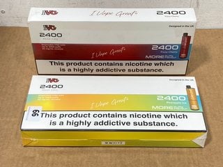 BOX OF 5 IVG 2400 MESH COIL DISPOSABLE VAPES (20MG) - 2400 PUFFS IN PINEAPPLE ICE FLAVOUR - BBE: 07.05.2026 TO ALSO INCLUDE BOX OF 5 IVG 2400 MESH COIL DISPOSABLE VAPES (20MG) - 2400 PUFFS IN FIZZY C