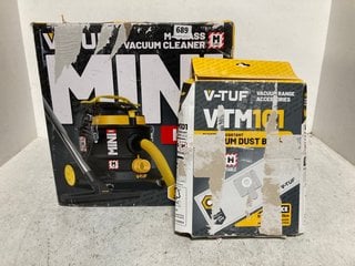 V-TUF MINI HSV M-CLASS VACUUM CLEANER TO ALSO INCLUDE V-TUF VTM101 PUNCTURE RESISTANT VACUUM DUST BAGS: LOCATION - H16