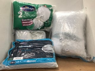 5 X BEDDING ITEMS TO INCLUDE SILENTNIGHT AIRMAX BREATHABLE PILLOW: LOCATION - E13