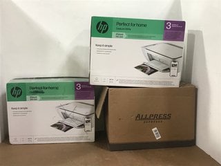 2 X HP PERFECT FOR HOME DESKJET 2810E HOME PRINTERS IN WHITE TO ALSO INCLUDE CANON TS3550I HOME PRINTER IN BLACK: LOCATION - E12