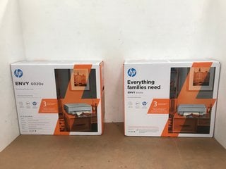 2 X HP ENVY 6020E HOME PRINTERS IN WHITE: LOCATION - E9