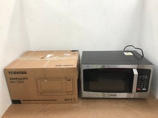 TOSHIBA MICROWAVE OVEN IN BLACK - MODEL: ML-EM23P(SS) TO ALSO INCLUDE TOSHIBA MICROWAVE OVEN IN WHITE - MODEL: MM-EM20P(WH): LOCATION - E9