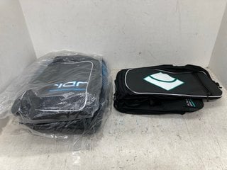 3 X JDH MIDI PRO HOCKEY BAGS IN BLACK/TEAL BLACK/BLUE - COMBINED RRP £184: LOCATION - E4