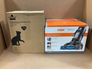 VAX DUAL POWER PET ADVANCE UPRIGHT CARPET CLEANER - MODEL: CDCW-DPXA TO ALSO INCLUDE BISSELL TURBO CLEAN POWERBRUSH PET UPRIGHT DEEP CLEANER - MODEL: 2987: LOCATION - E3