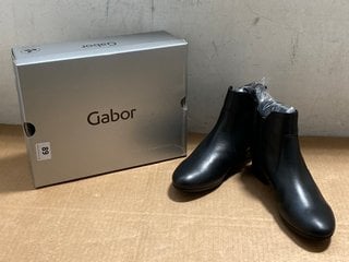 GABOR WOMENS LEATHER ANKLE BOOTS IN BLACK - SIZE UK 6.5 - RRP £110: LOCATION - J3