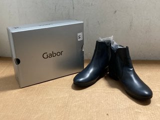 GABOR WOMENS LEATHER ANKLE BOOTS IN NAVY - SIZE UK 6.5 - RRP £110: LOCATION - J3