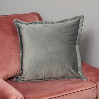 5 X GREY VELVET CUSHION COVERS - COMBINED RRP £150: LOCATION - CR3