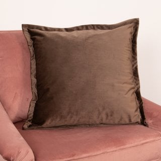 5 X BROWN VELVET CUSHION COVERS - COMBINED RRP £150: LOCATION - CR3