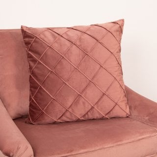 10 X DIAMOND VELVET CUSHION COVERS IN ROSE - COMBINED RRP £300: LOCATION - CR4