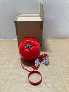 2 X TOMATO TABLE LAMPS: LOCATION - BR2