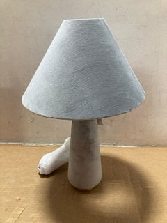 LULU TABLE LAMP IN BLUE VELVET - RRP £248: LOCATION - BR2