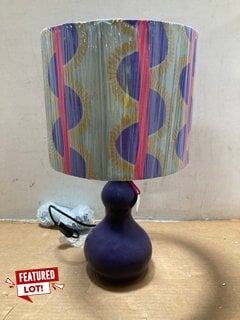 KEMI TELFORD TABLE LAMP WITH BLUE LAMPSHADE - RRP £248: LOCATION - BR2