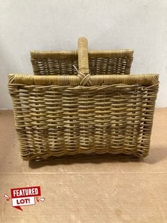 SADRA RATTAN LOG BASKET - NATURAL - ONE SIZE - RRP £125: LOCATION - BR5