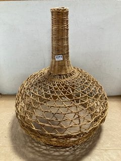 BERU RATTAN LAMPSHADE - NATURAL RATTAN - LARGE 66 X 51CM (DIA) - RRP £195: LOCATION - BR6