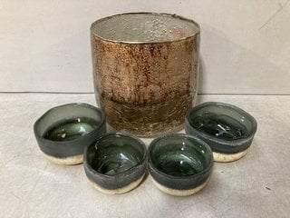 2 X ASSORTED NKUKU ITEMS TO INCLUDE KONARA TEALIGHT HOLDER: LOCATION - BR7