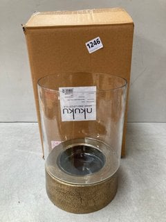 RAJURA HURRICANE LANTERN - BRASS - SMALL - RRP £60: LOCATION - BR9