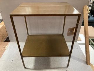 MAHI SIDE TABLE - ANTIQUE BRASS - 55 X 46 X 36CM - RRP £225: LOCATION - CR10