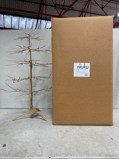 2 X CHARIDA WIRE TREE - BRASS - SMALL: LOCATION - DR10