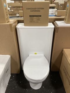 (COLLECTION ONLY) 560 X 250MM TOILET UNIT IN WHITE WITH BTW PAN & SEAT WITH CONCEALED CISTERN FITTING KIT - RRP £780: LOCATION - A5