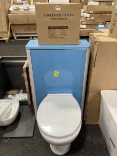 (COLLECTION ONLY) 560 X 250MM TOILET UNIT IN GREY MIST WITH BTW PAN & SEAT WITH CONCEALED CISTERN FITTING KIT - RRP £780: LOCATION - A6