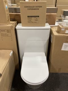 (COLLECTION ONLY) 500 X 260MM TOILET UNIT IN GREY MIST WITH BTW PAN & SEAT WITH CONCEALED CISTERN FITTING KIT - RRP £780: LOCATION - A6