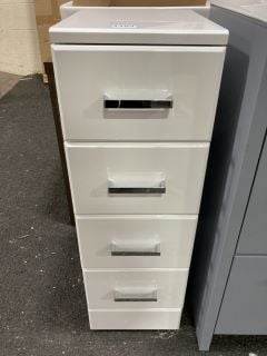 FLOOR STANDING 4 DRAWER BATHROOM CABINET IN WHITE 250 X 300 X 770MM - RRP £245: LOCATION - A5