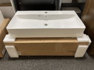 820 X 420MM 1TH CERAMIC COUNTERTOP BASIN - RRP £320: LOCATION - A5