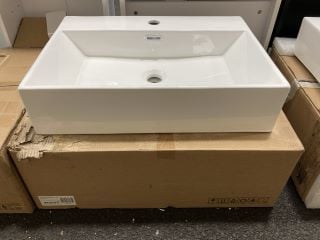 600 X 420MM 1TH CERAMIC COUNTERTOP BASIN - RRP £240: LOCATION - A5