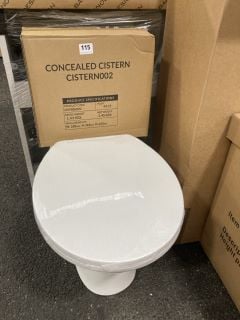 (COLLECTION ONLY) BTW PAN WITH SEAT & CONCEALED CISTERN FITTING KIT - RRP £299: LOCATION - A4