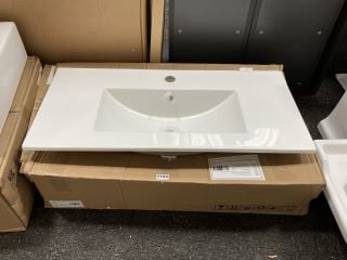 (COLLECTION ONLY) 810 X 400MM 1TH CERAMIC INSET BASIN - RRP £290: LOCATION - A6