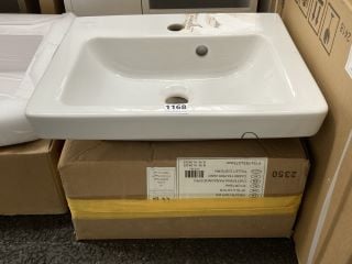 (COLLECTION ONLY) VILLEROY & BOCH 450MM WIDE 1TH CERAMIC BASIN - RRP £180: LOCATION - A7