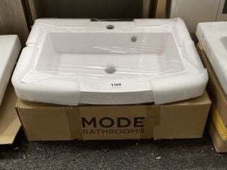 600MM WIDE BOW FRONTED 1TH POLYMARBLE BASIN - RRP £160: LOCATION - A7