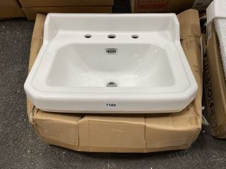 (COLLECTION ONLY) 560MM WIDE TRADITIONAL 3TH CERAMIC BASIN - RRP £225: LOCATION - A8