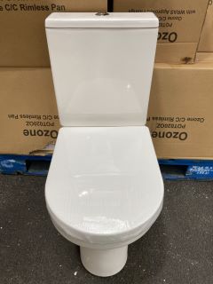 (COLLECTION ONLY) D-SHAPED CLOSED COUPLED TOILET WITH ALL CISTERN FITTINGS & SEAT - RRP £325: LOCATION - A8