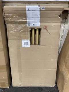 TERMA BRASS ROUND TUBED HEATED TOWEL RADIATOR 900 X 600MM - RRP £349: LOCATION - A2