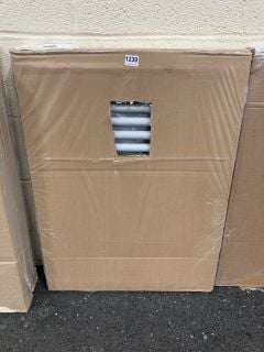 SMOKE GREY ROUND TUBED HEATED TOWEL RADIATOR 807 X 600MM - RRP £231: LOCATION - A4