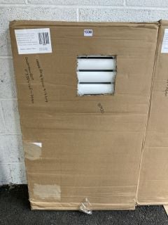 WHITE HORIZONTAL DOUBLE OVAL TUBED RADIATOR 1003 X 600MM - RRP £480: LOCATION - A9