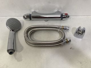 THERMOSTATIC BAR SHOWER VALVE IN CHROME WITH SHOWER HANDSET, HOSE & WALL MOUNTING BRACKET - RRP £299: LOCATION - R2